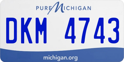 MI license plate DKM4743