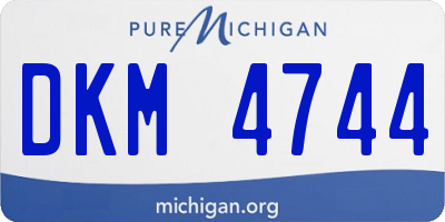 MI license plate DKM4744