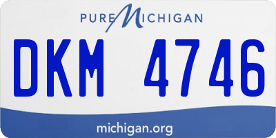 MI license plate DKM4746
