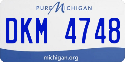 MI license plate DKM4748