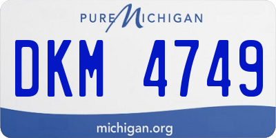 MI license plate DKM4749