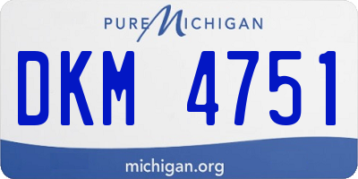 MI license plate DKM4751
