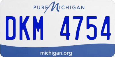 MI license plate DKM4754