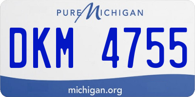 MI license plate DKM4755