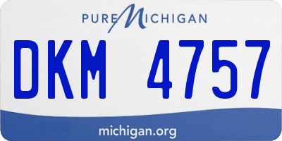 MI license plate DKM4757