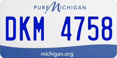 MI license plate DKM4758