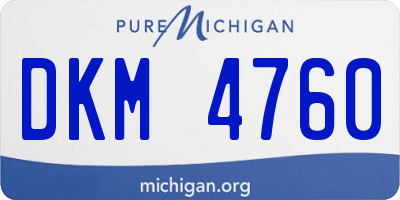 MI license plate DKM4760