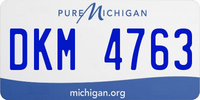MI license plate DKM4763