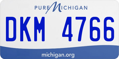 MI license plate DKM4766