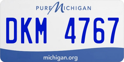 MI license plate DKM4767