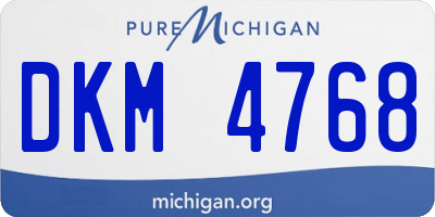 MI license plate DKM4768