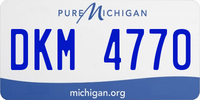 MI license plate DKM4770