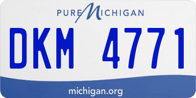 MI license plate DKM4771