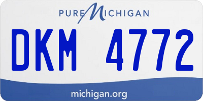 MI license plate DKM4772