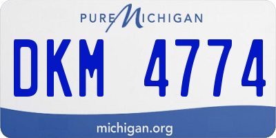 MI license plate DKM4774