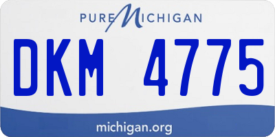 MI license plate DKM4775