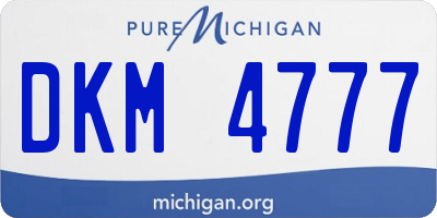 MI license plate DKM4777