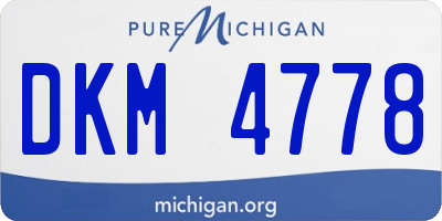 MI license plate DKM4778