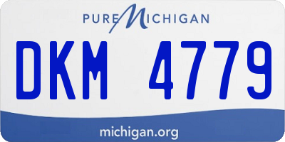 MI license plate DKM4779