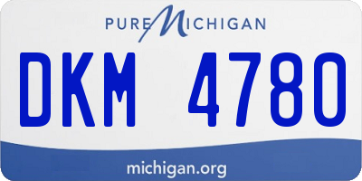 MI license plate DKM4780