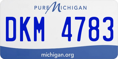 MI license plate DKM4783