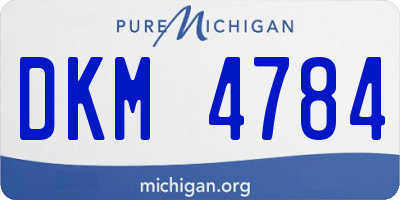 MI license plate DKM4784