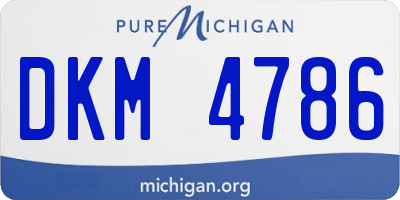 MI license plate DKM4786