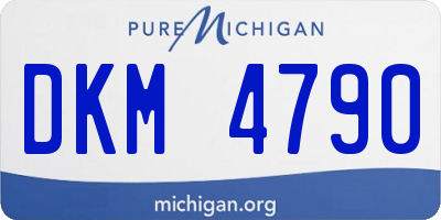 MI license plate DKM4790