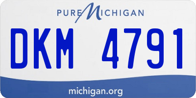 MI license plate DKM4791
