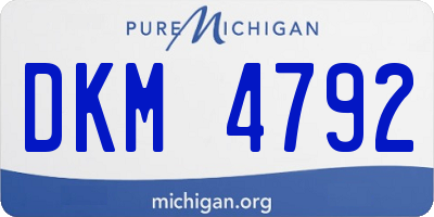 MI license plate DKM4792
