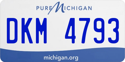 MI license plate DKM4793