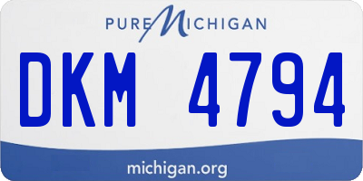 MI license plate DKM4794