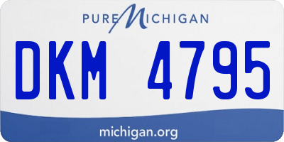 MI license plate DKM4795