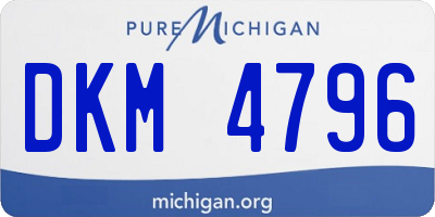 MI license plate DKM4796