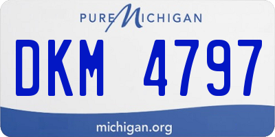 MI license plate DKM4797