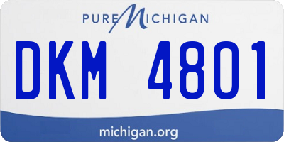 MI license plate DKM4801
