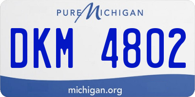 MI license plate DKM4802