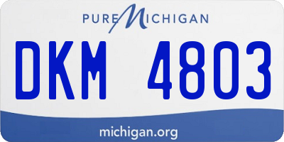 MI license plate DKM4803