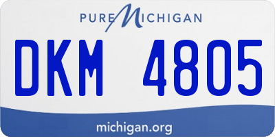 MI license plate DKM4805