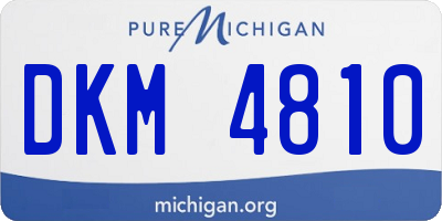 MI license plate DKM4810