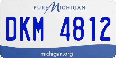 MI license plate DKM4812