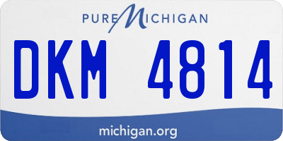 MI license plate DKM4814