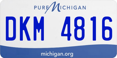 MI license plate DKM4816