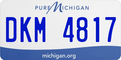 MI license plate DKM4817
