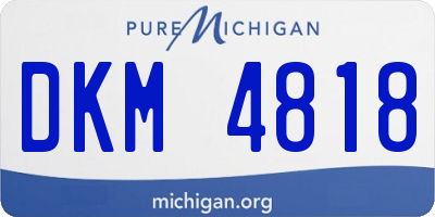 MI license plate DKM4818