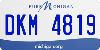 MI license plate DKM4819