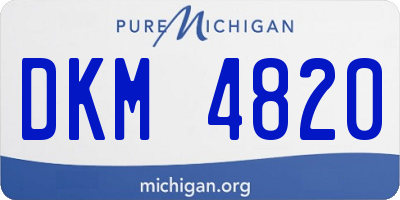MI license plate DKM4820