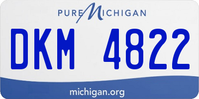 MI license plate DKM4822