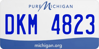 MI license plate DKM4823
