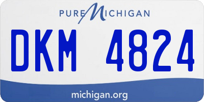 MI license plate DKM4824